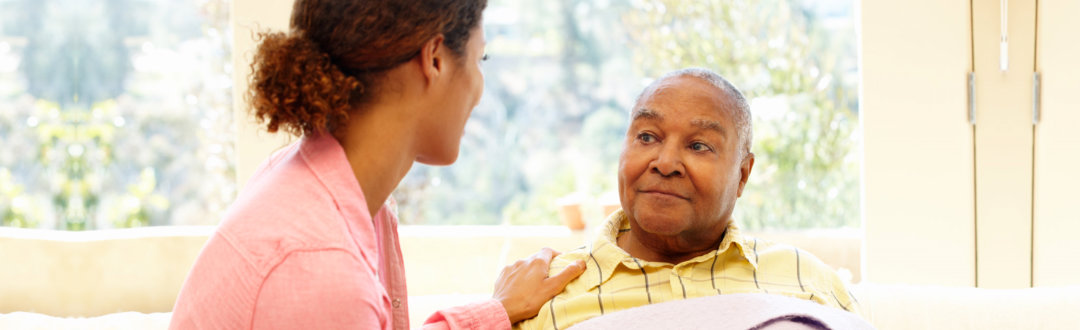 caregiver taking care of a senior